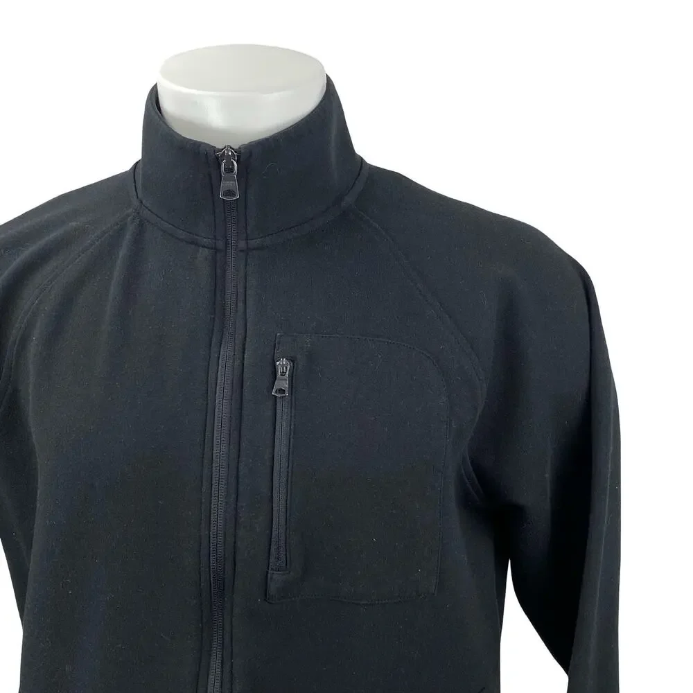 Banana Republic Men's Black Long Sleeve Full Zip Sweater Sweatshirt Top Size L
